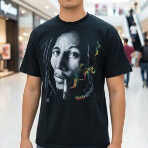90's Bob Marley Kaya-Man Black Shirt Size XL
